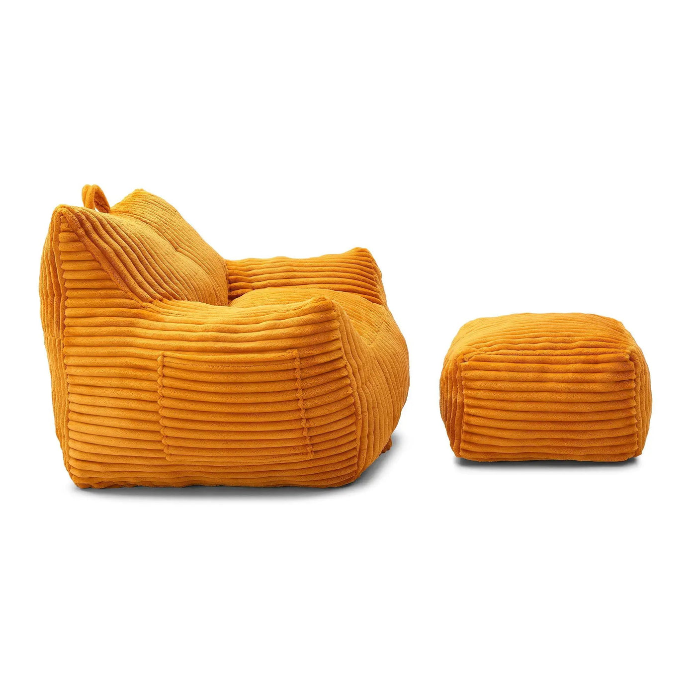 Giant Bean Bag Chair With Armrests And Footstool by HouseOfZazla