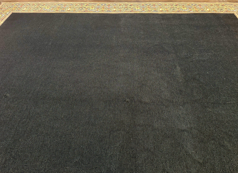 Palace Sized Stark Area Rug 12x19, Black Carpet by Jewel Rugs