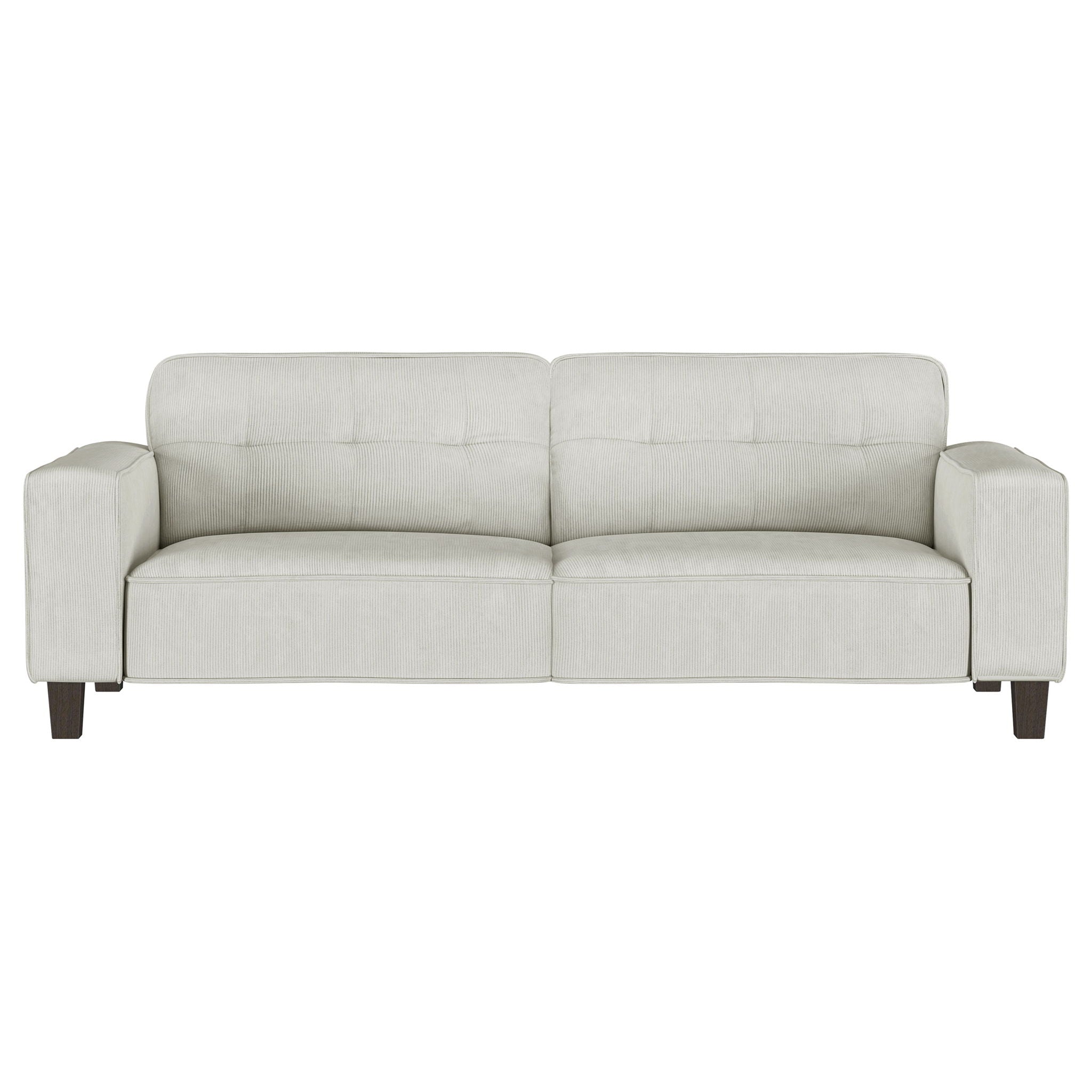 Xana - 2 Piece Upholstered Track Arm Sofa Set - Greige by HouseOfZazla
