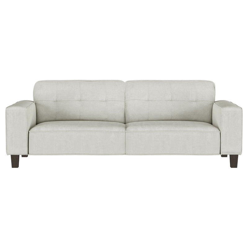 Xana - 2 Piece Upholstered Track Arm Sofa Set - Greige by HouseOfZazla