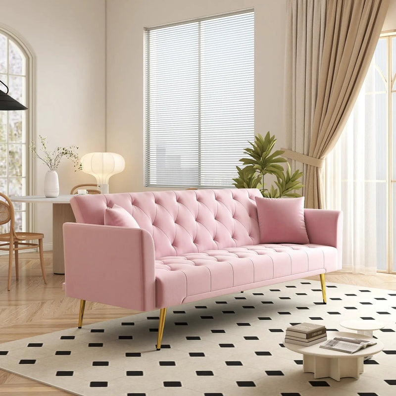 Modern Convertible 72 Inch Foldable Sleeper Sofa by HouseOfZazla
