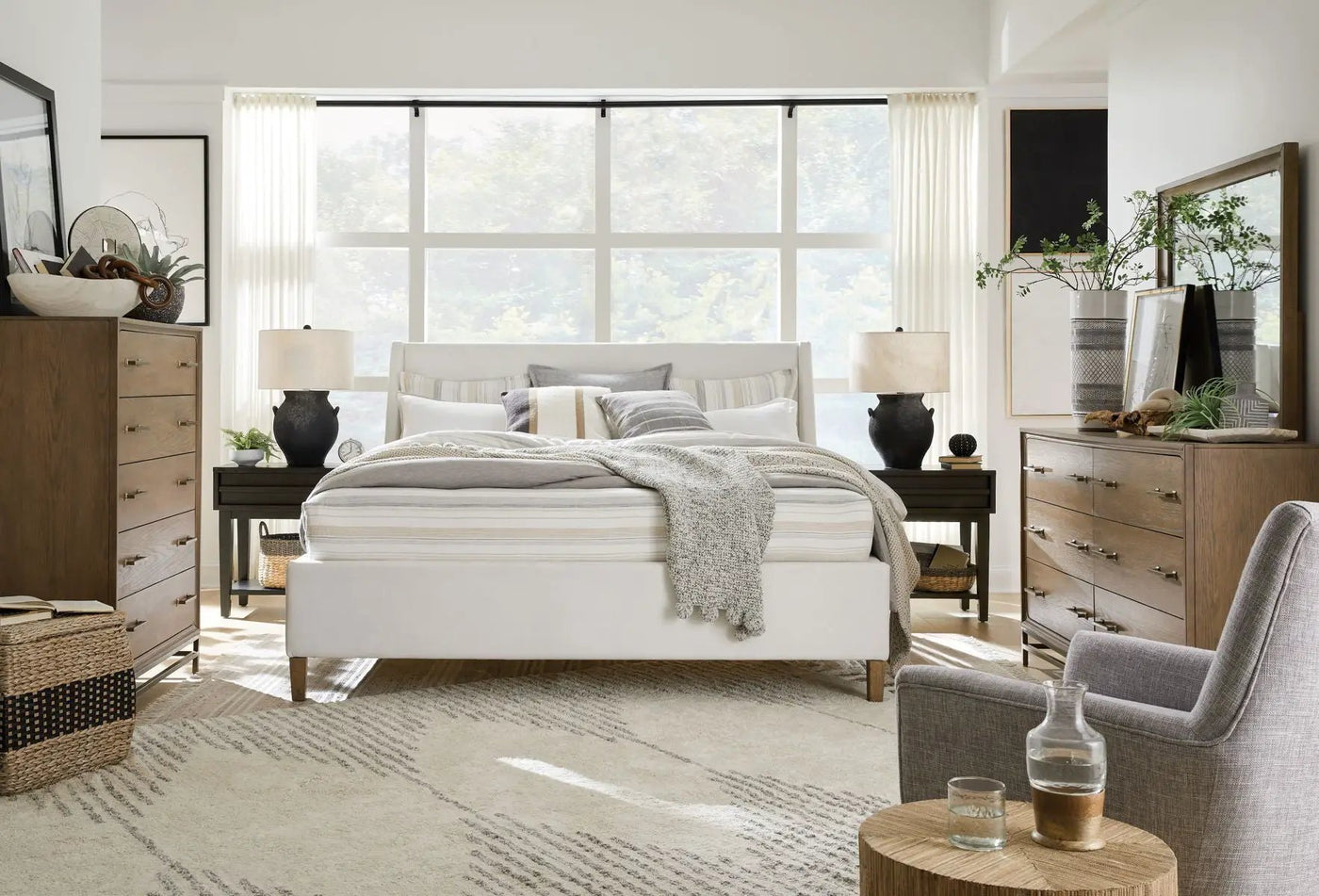 Lindon - Complete Upholstered Island Bed by Unique Piece Furniture