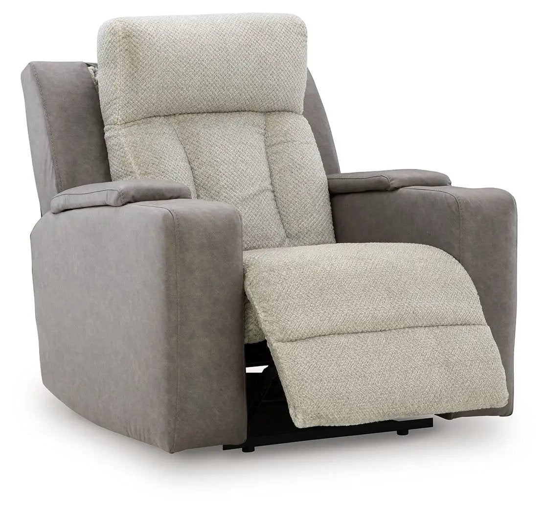 WhipLash - Power Recliner With Adj Headrest - Sisal by Unique Piece Furniture