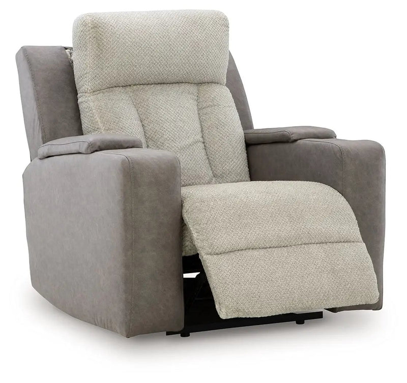 WhipLash - Power Recliner With Adj Headrest - Sisal by Unique Piece Furniture