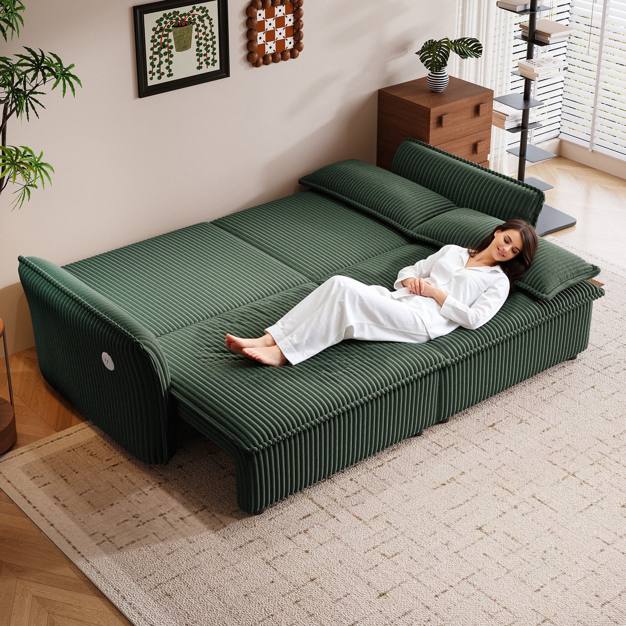 Multi-Functional 85-Inch Convertible Sofa Bed by HouseOfZazla