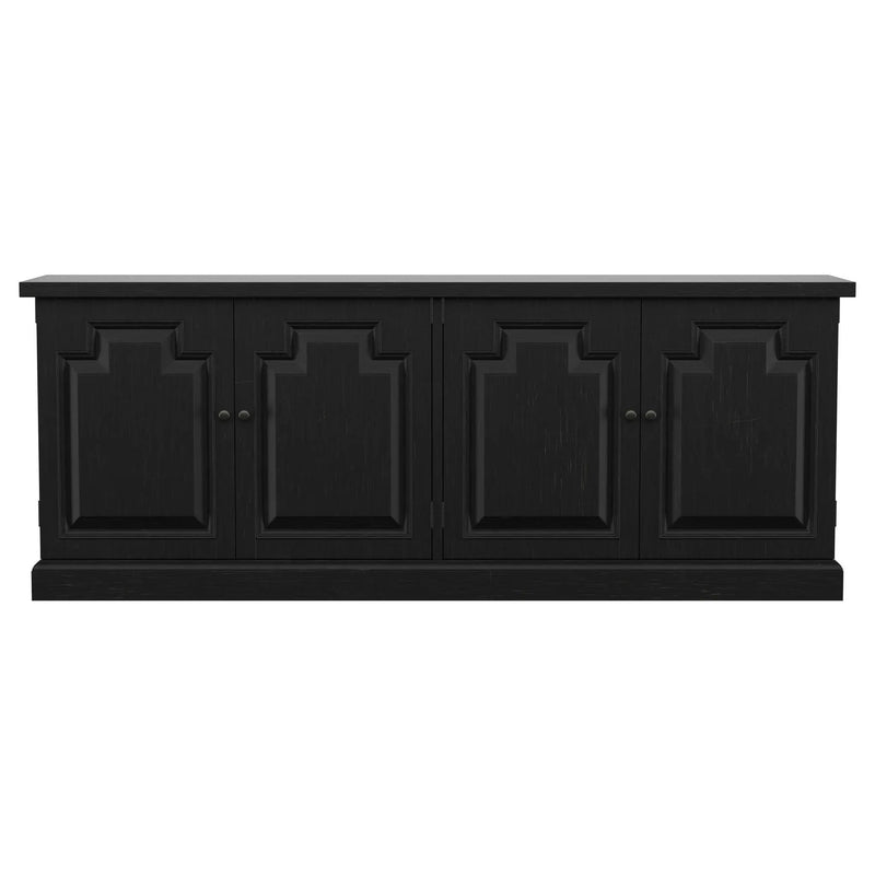 Florence 4-door Dining Sideboard Buffet Distressed Black by Unique Piece Furniture