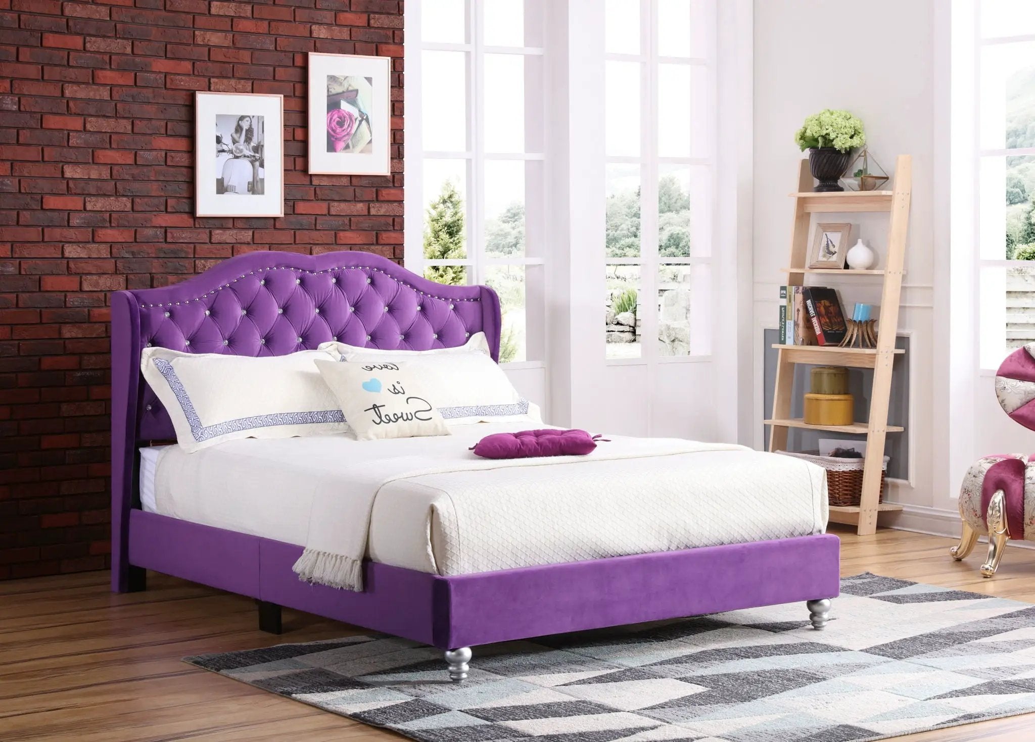 Upholstered Bed Transitional by Unique Piece Furniture