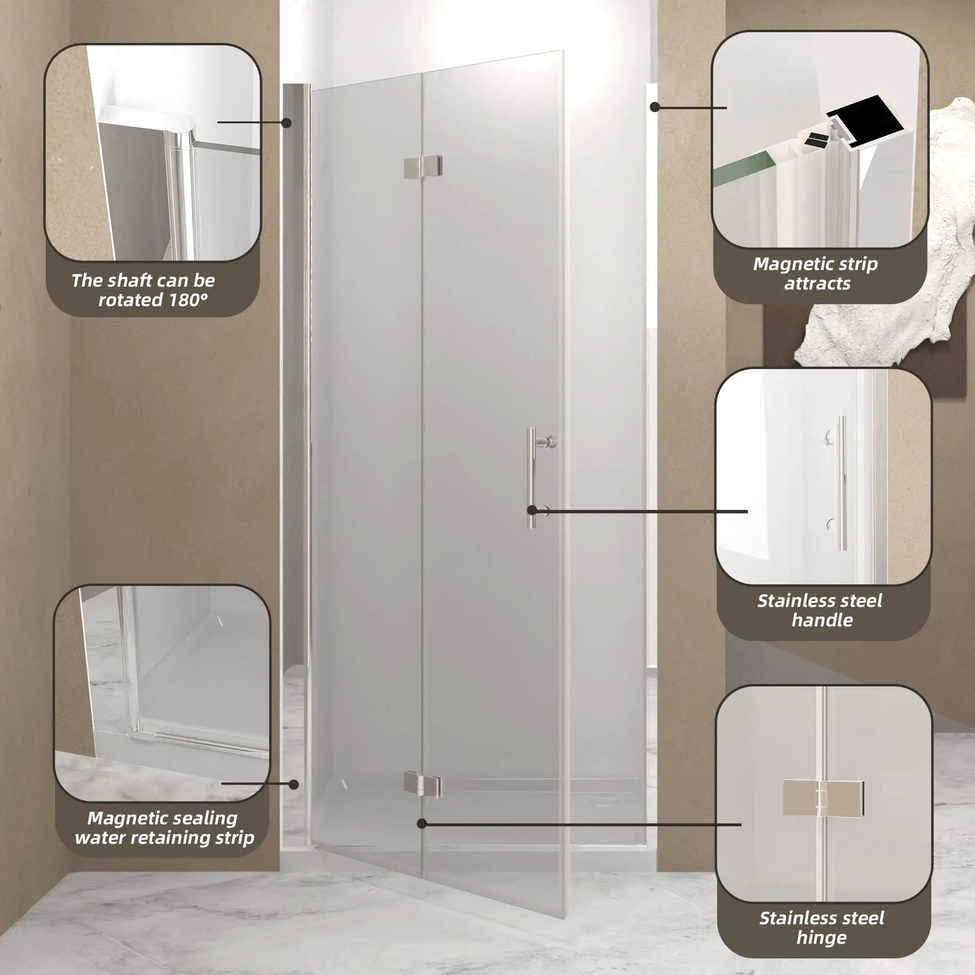 Bifold Shower Door by HouseOfZazla