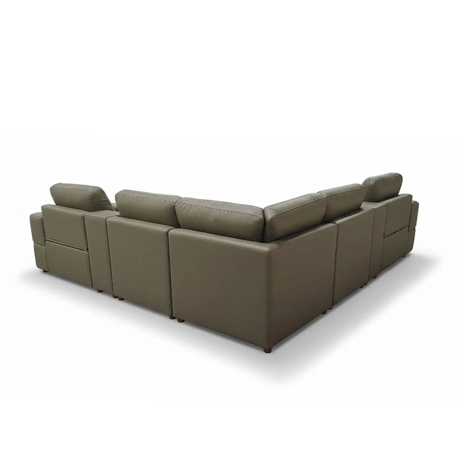 Upholstered Large Arms Sectional With Recliner Seats by Unique Piece Furniture