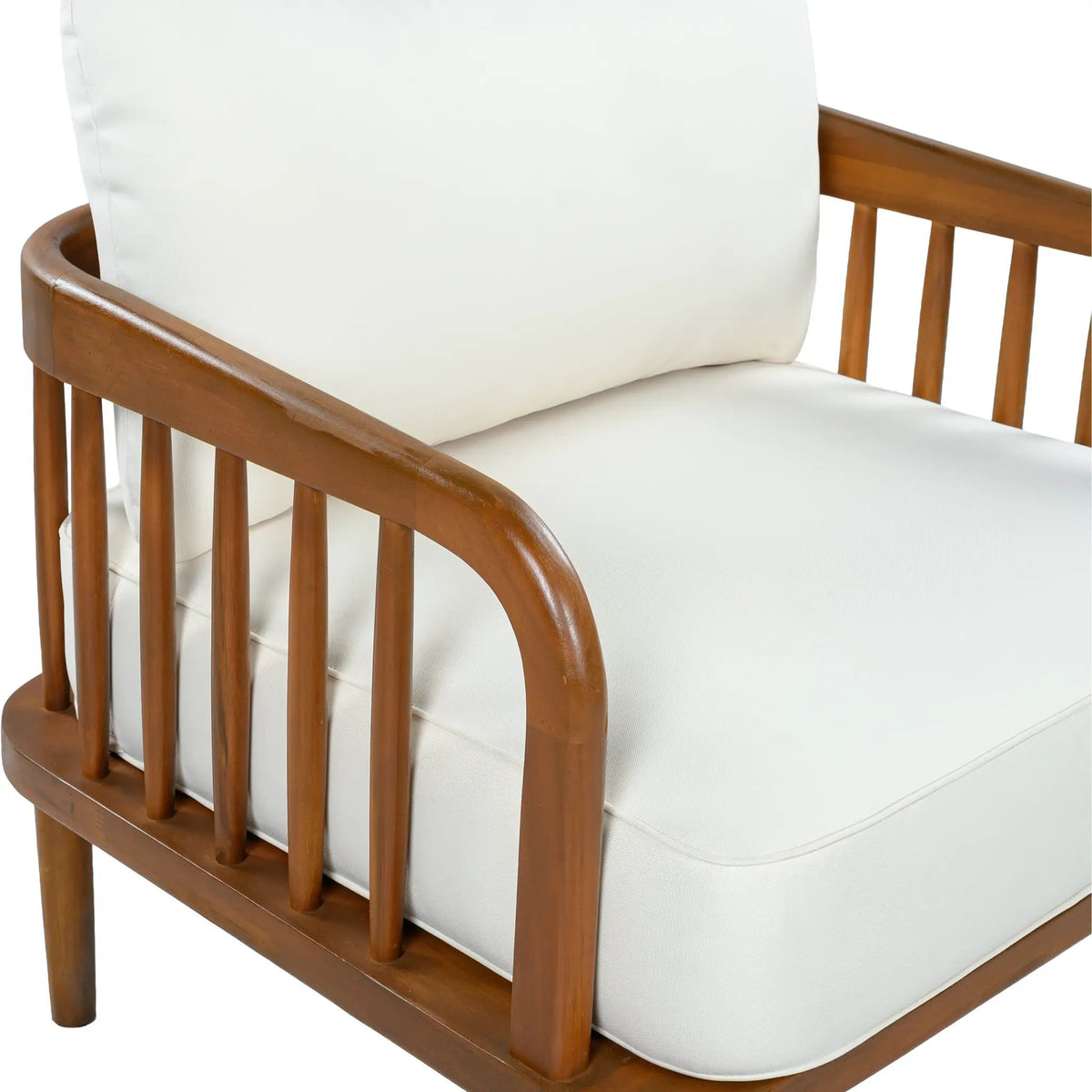 Acacia Wood Outdoor Patio Chair with Vertical Slatted Arms by HouseOfZazla