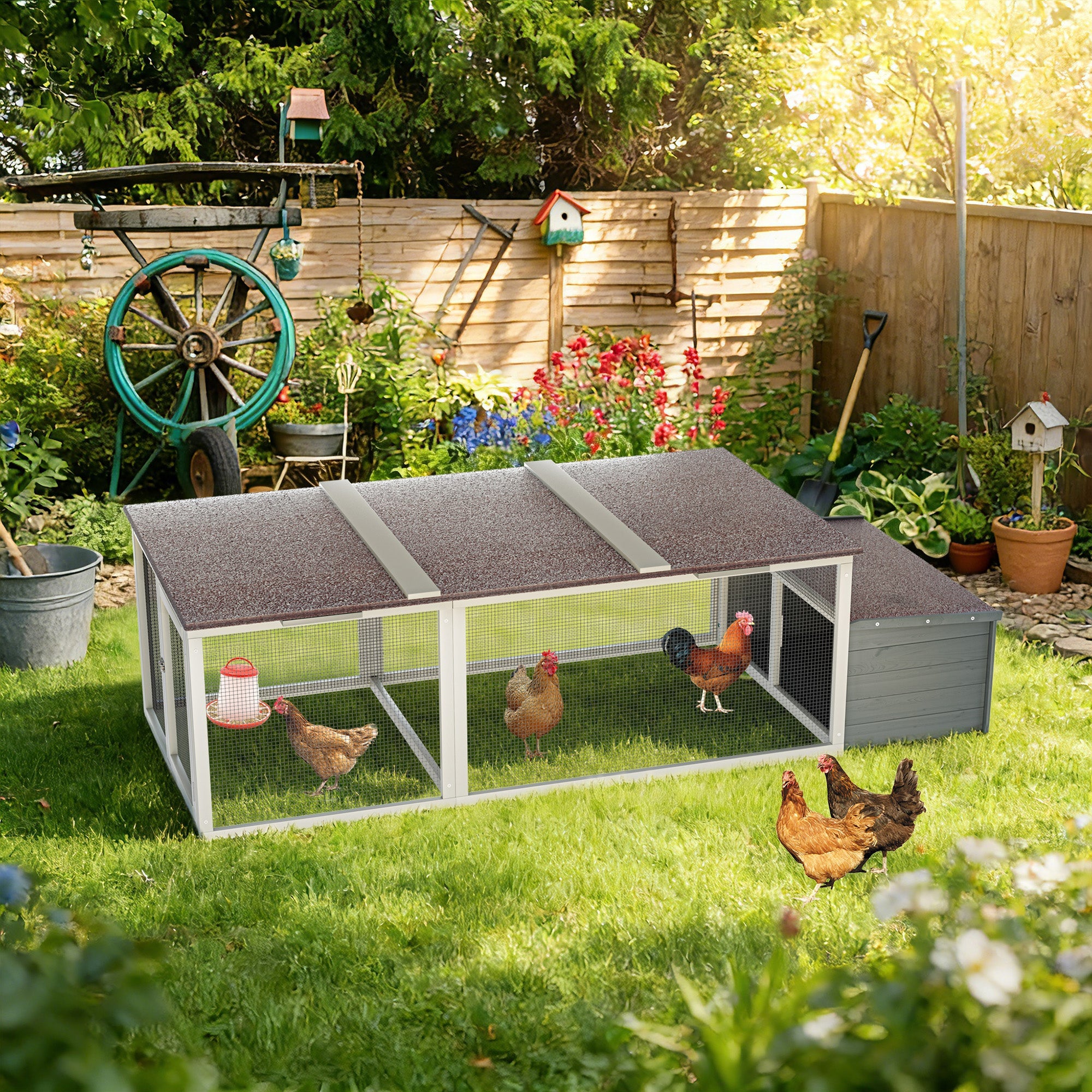 Large Chicken Coop with 20.93 Sq Ft Run by HouseOfZazla