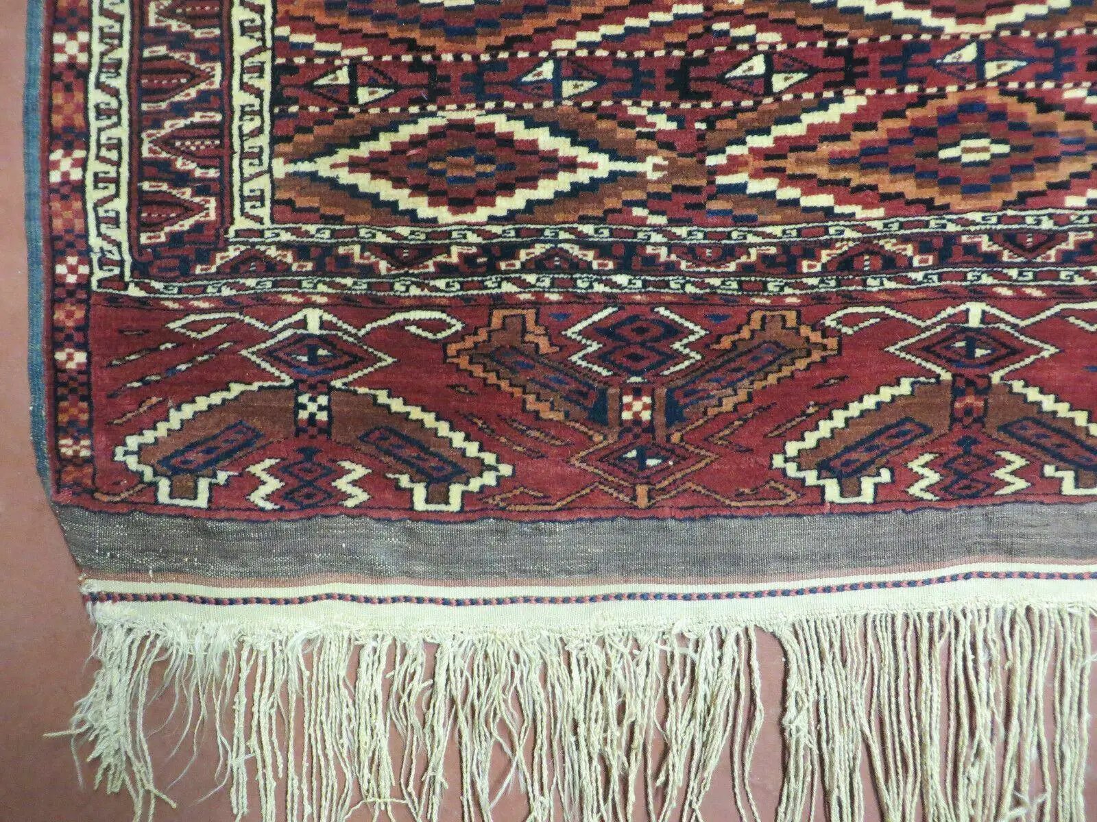 4' X 8' Antique Handmade Russian Bokhara Turkoman Yamud Wool Rug Carpet Nice by Jewel Rugs