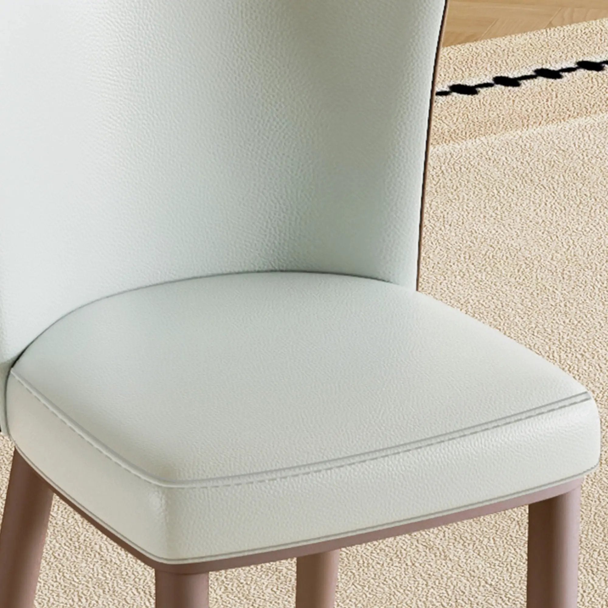 Dining Chair With Carbon Steel Legs, Comfortable Seating, (Set of 2) - White by Unique Piece Furniture