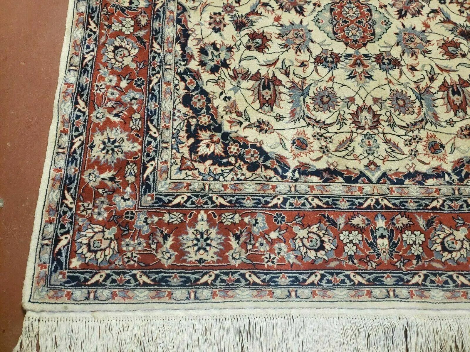 4' X 6' Handmade Ultra Fine Chinese Floral Oriental Wool Rug Hand Knotted Beige by Jewel Rugs