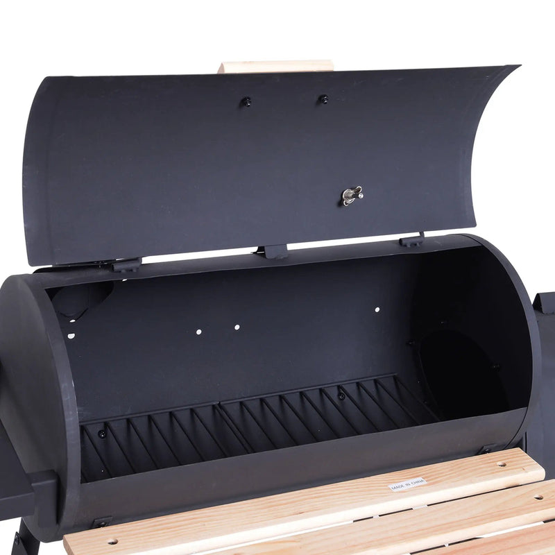 Outsunny 48' Steel Portable Backyard Charcoal BBQ Grill and Offset Smoker Combo by HouseOfZazla