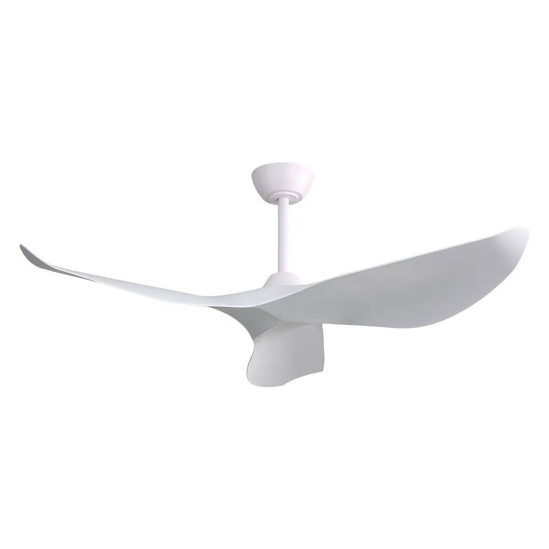 Indoor Ceiling Fan Without Light, 6 Speeds Reversible DC Motor, 3 ABS Blade Ceiling Fan White For Bedroom - White by Unique Piece Furniture