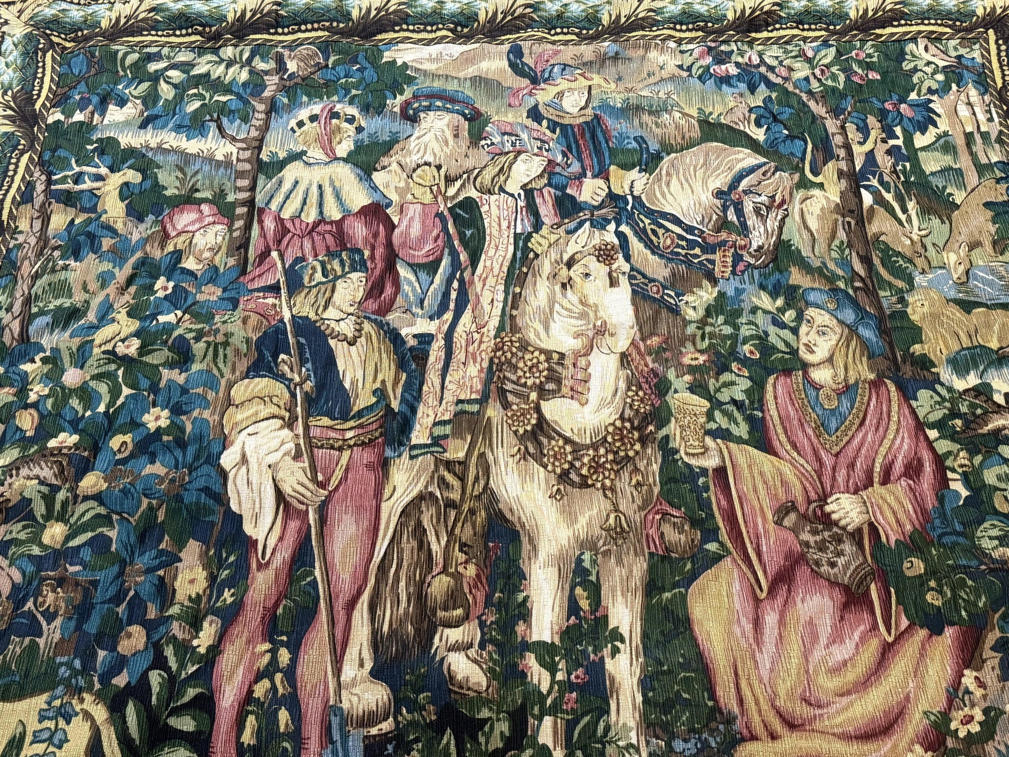 Vintage European Tapestry 5.5 x 8, The Royal Hunt by Jewel Rugs