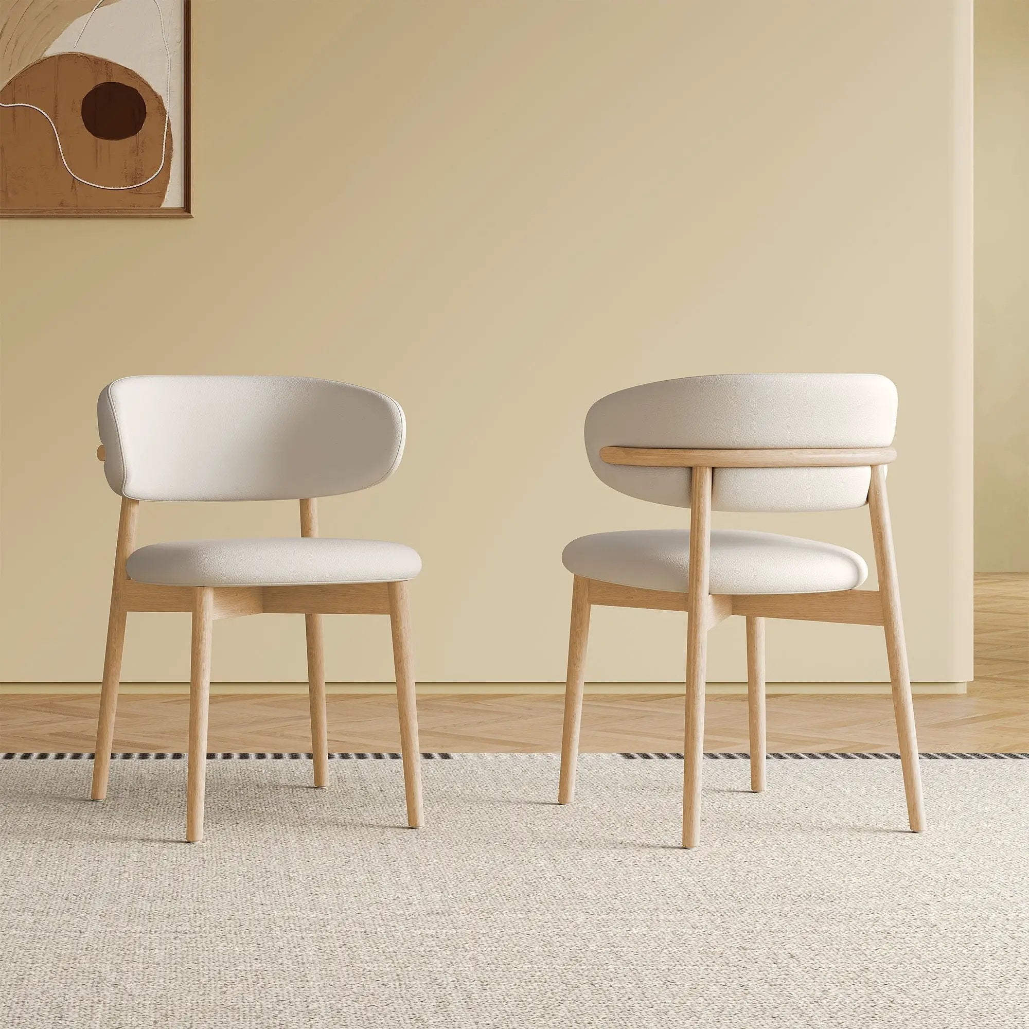 Dining Chair For Dining Room, Kitchen (Set of 2) - White by HouseOfZazla