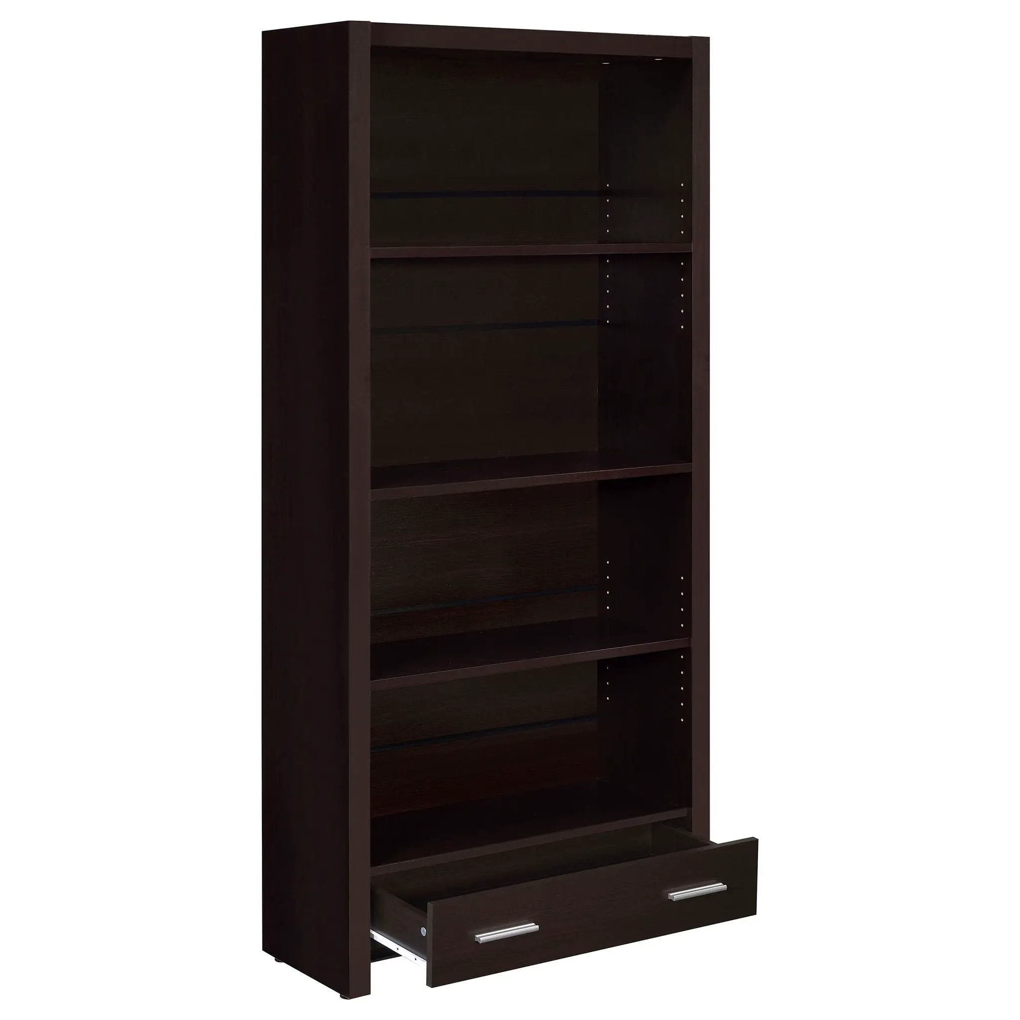 Skylar 71-inch 5-shelf Bookcase with Drawer Cappuccino by Unique Piece Furniture