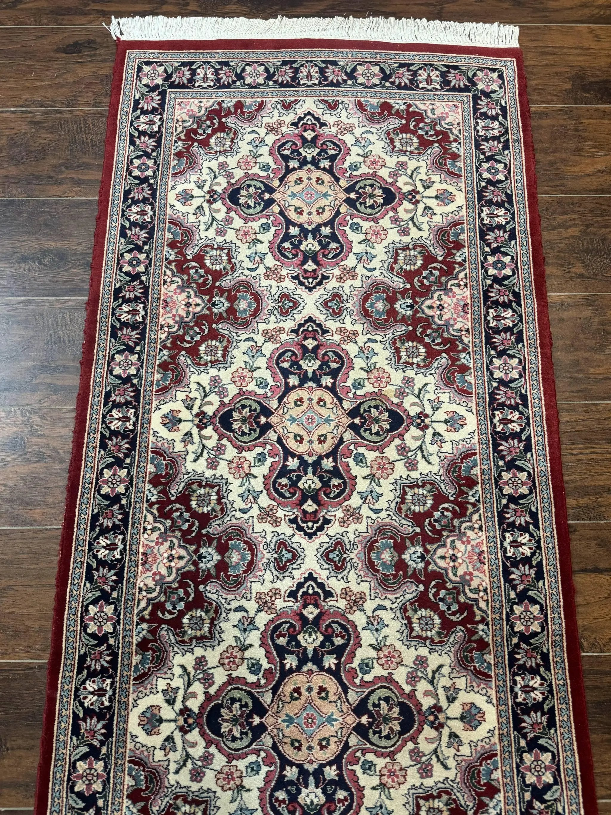 Sino Persian Runner Rug 2.7 x 8, Floral, Handmade, 250 KPSI by Jewel Rugs