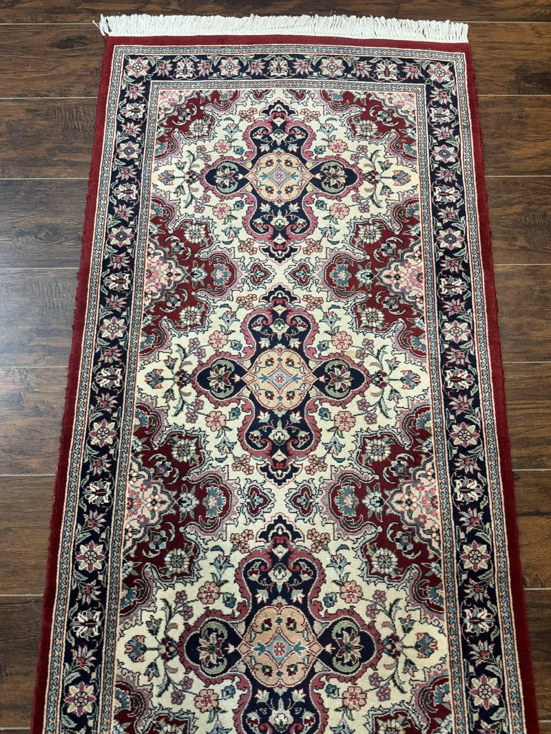 Sino Persian Runner Rug 2.7 x 8, Floral, Handmade, 250 KPSI by Jewel Rugs