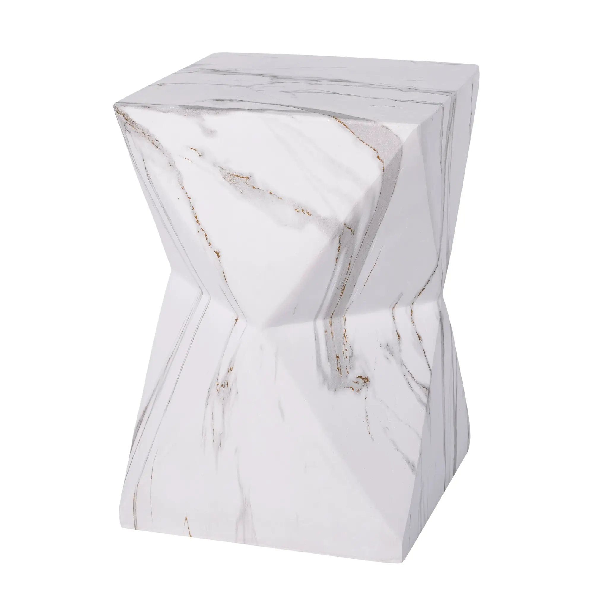 Modern Geometric MGO Side Table - Hourglass Accent Table by HouseOfZazla