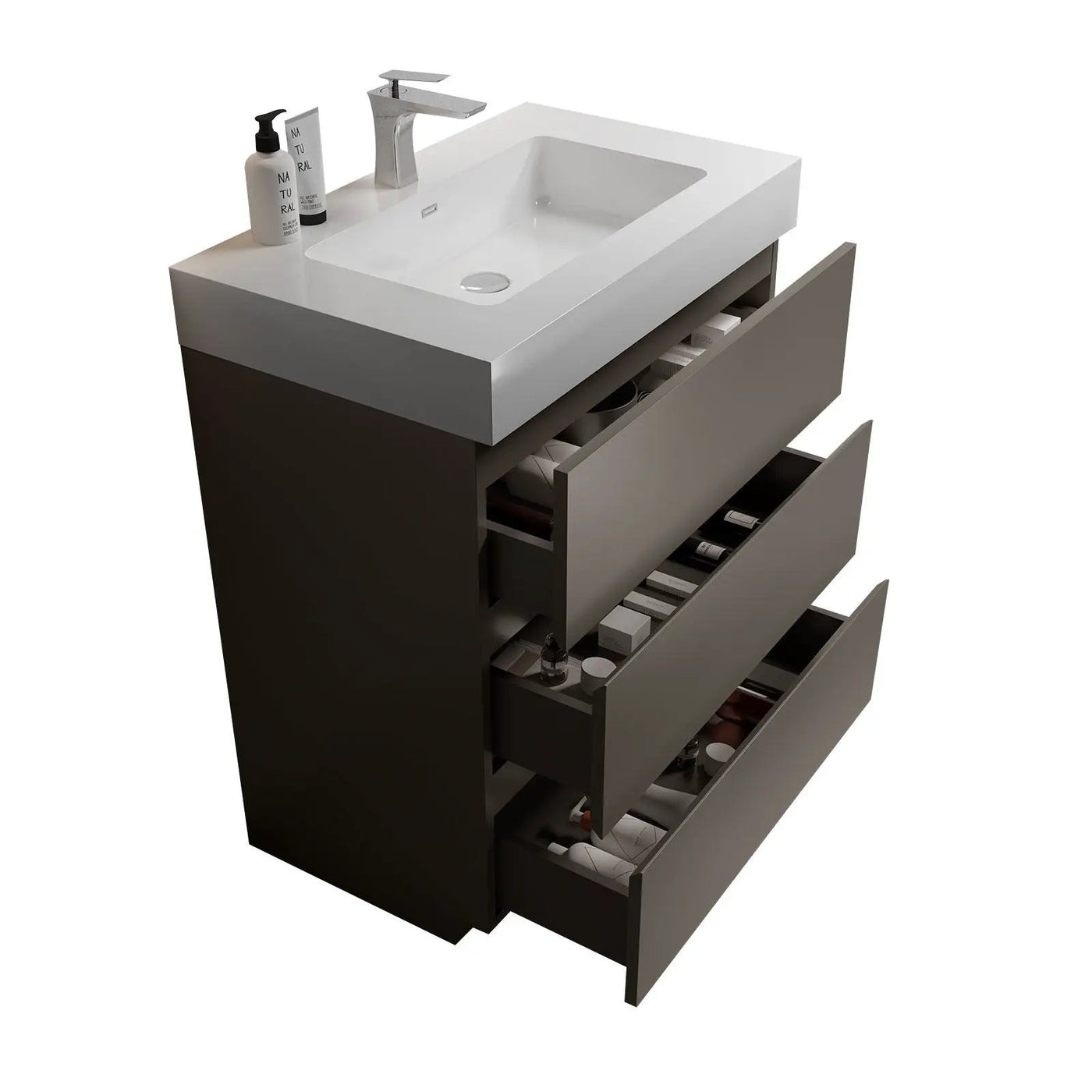 Alice - Bathroom Vanity With Sink, Large Storage Freestanding by Unique Piece Furniture
