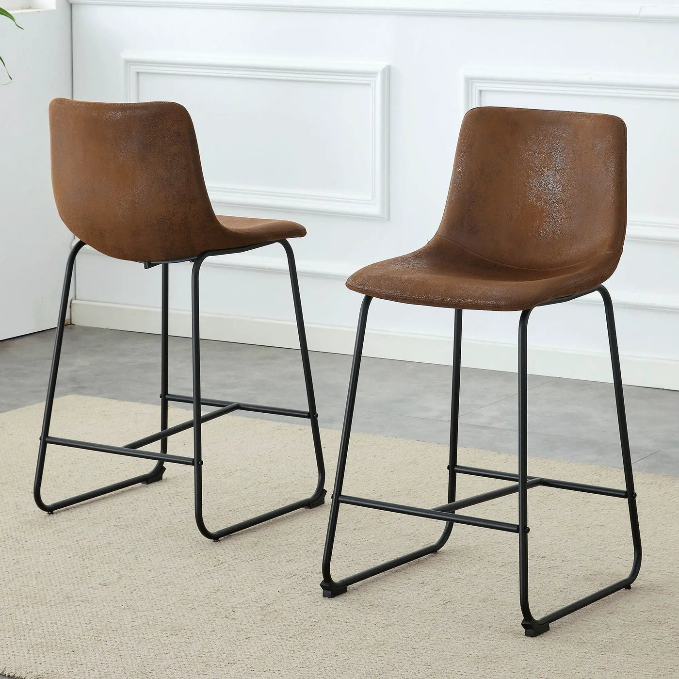Retro Bar Chairs, Comfortable Stools (Set of 2) by Unique Piece Furniture