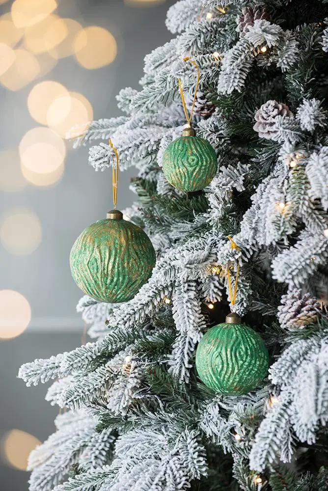 Christmas Ball Glass Decorative Hanging Ball Christmas Tree Ornaments For Holiday Party Decorations by Unique Piece Furniture