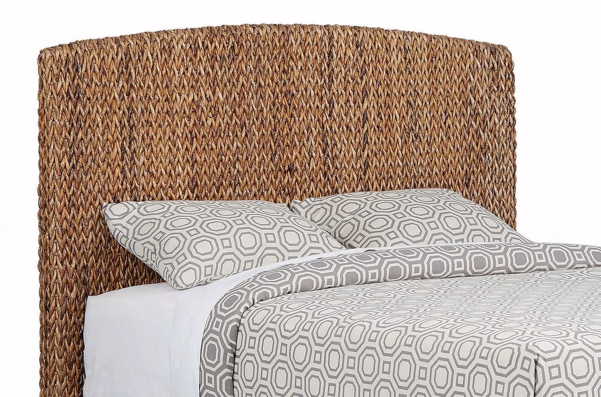 Laughton Woven Banana Leaf California King Headboard Amber by Unique Piece Furniture