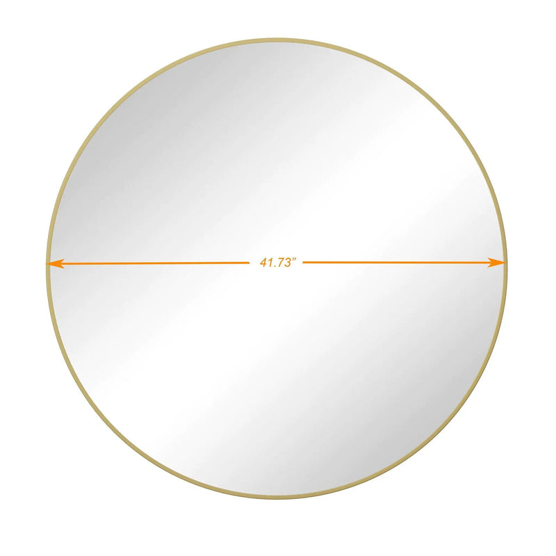 Wall Circular Mirror Metal Framed Mirror Round Vanity Mirror Dressing Mirror, For Bathroom, Living Room, Bedroom Wall Decor by Unique Piece Furniture