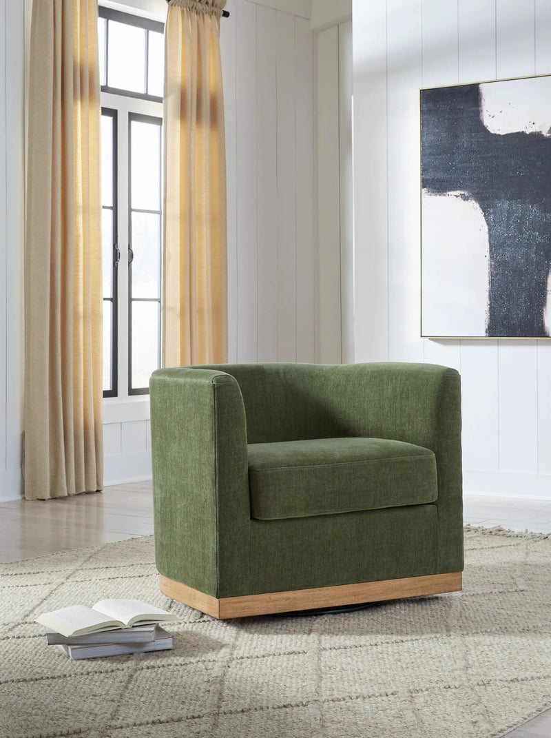 Jersonlow - Swivel Chair - Forest Green by Unique Piece Furniture