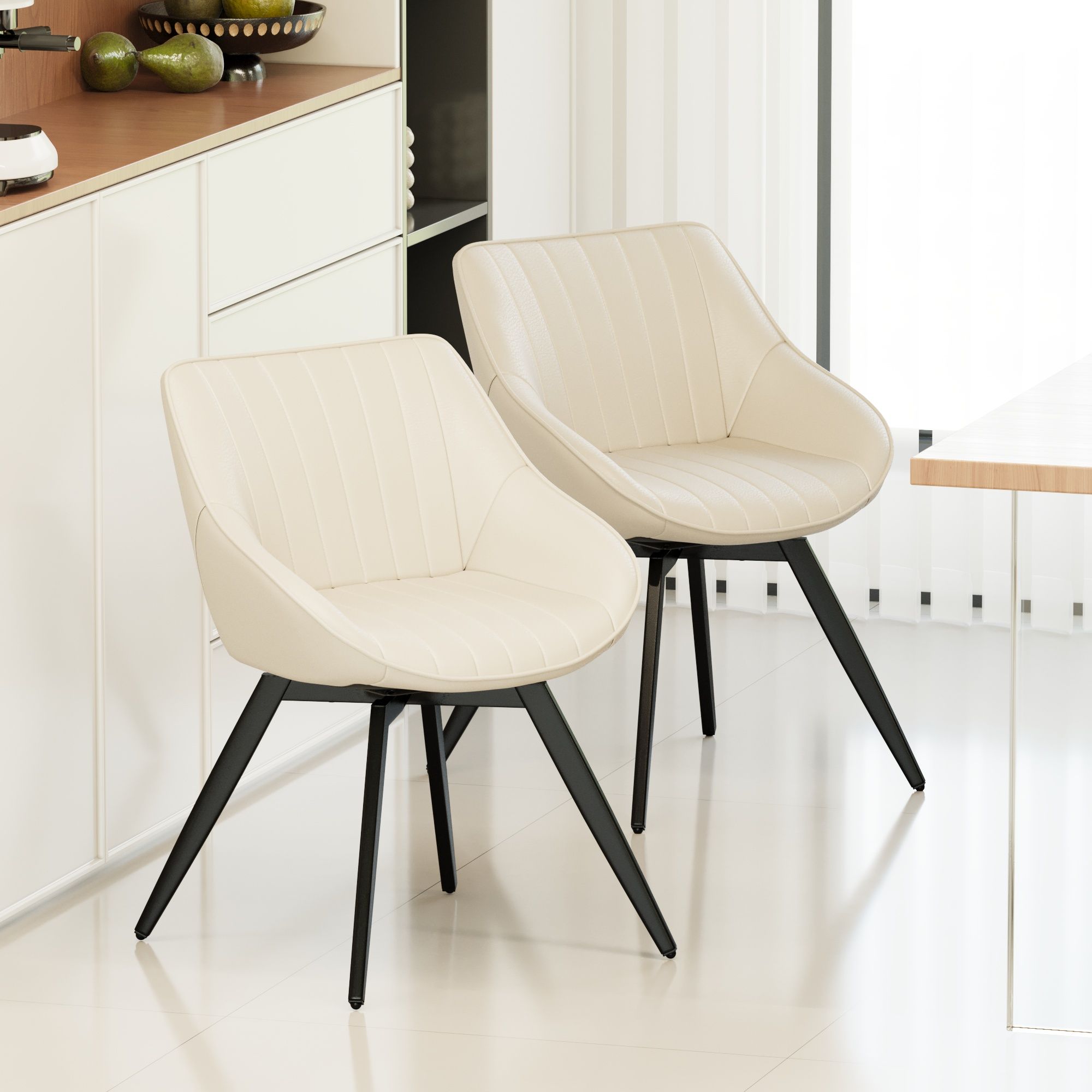Modern Medieval Kitchen Dining Chair With 360 ° Rotation by HouseOfZazla