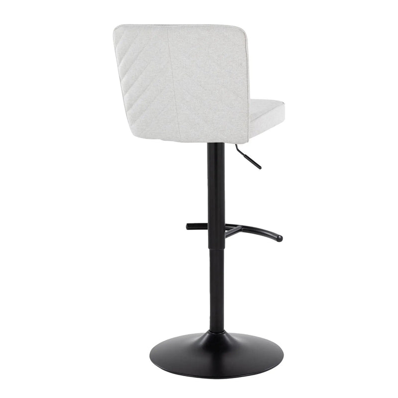 Henry - Contemporary Adjustable Barstool & Swivel With Rounded T Footrest (Set of 2) by HouseOfZazla