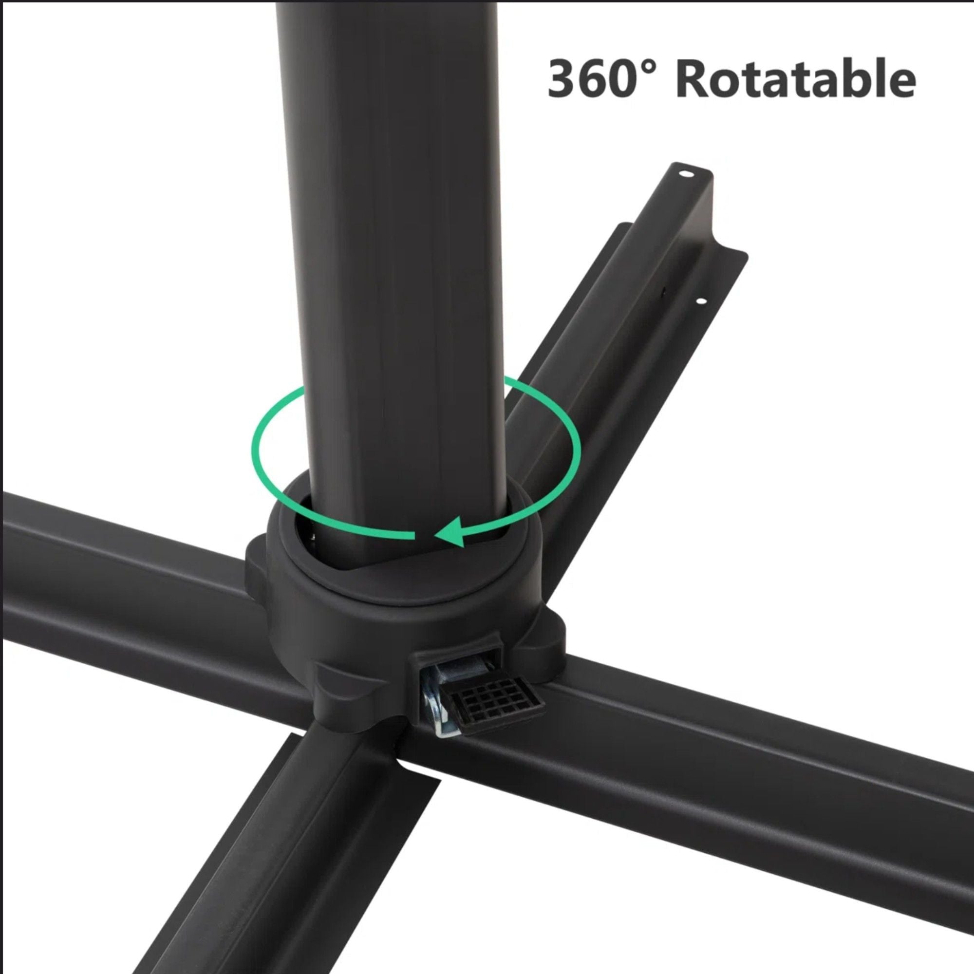 Round Cantilever Patio Umbrella With 360 Rotation & Infinite Tilt Adjustment by HouseOfZazla