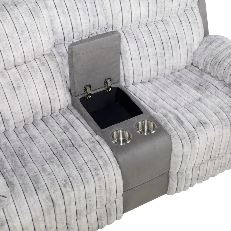 Bruni - Console Reclining Loveseat With Manual Recline by HouseOfZazla