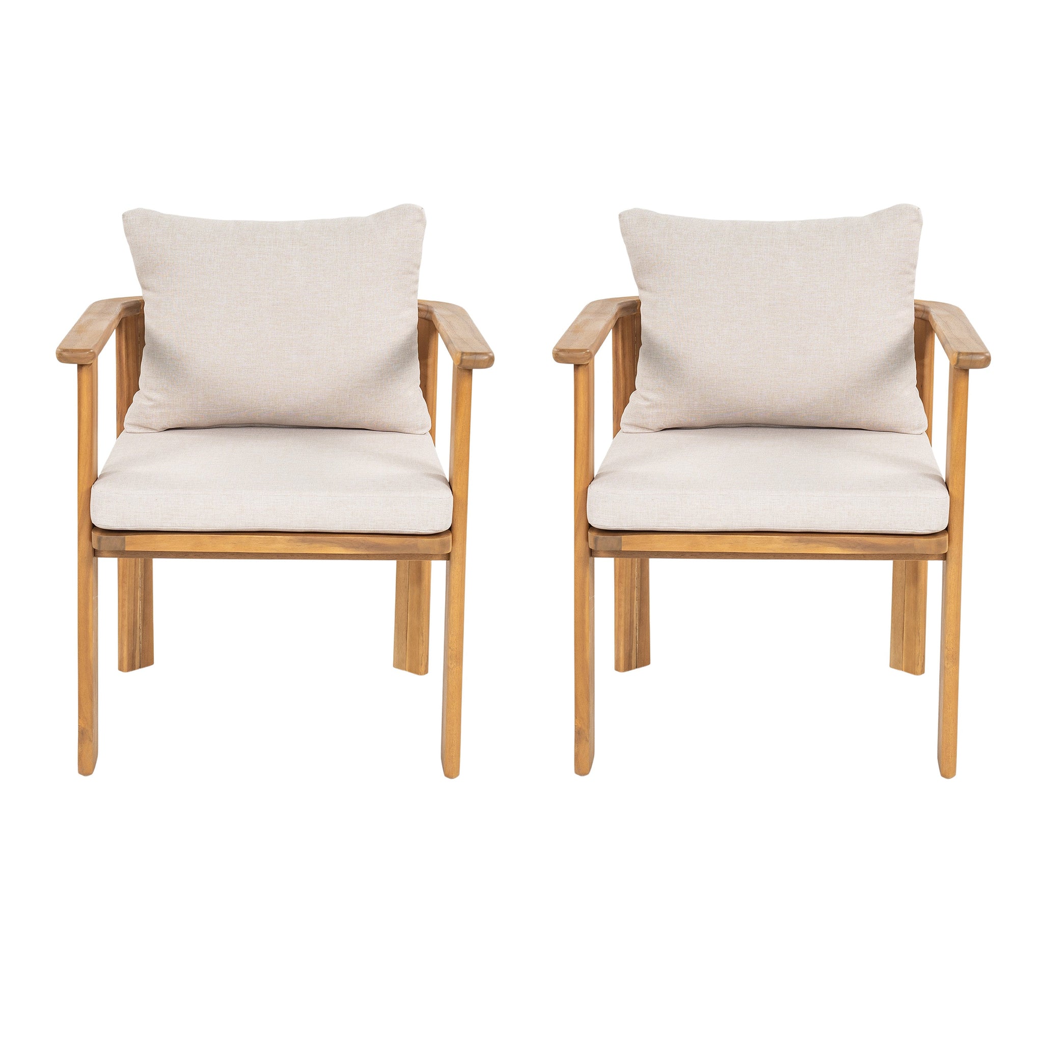 Kaja Outdoor Acacia Wood Dining Chair, Teak Finish Frame by HouseOfZazla