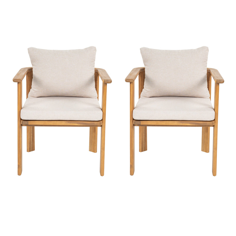 Kaja Outdoor Acacia Wood Dining Chair, Teak Finish Frame by HouseOfZazla