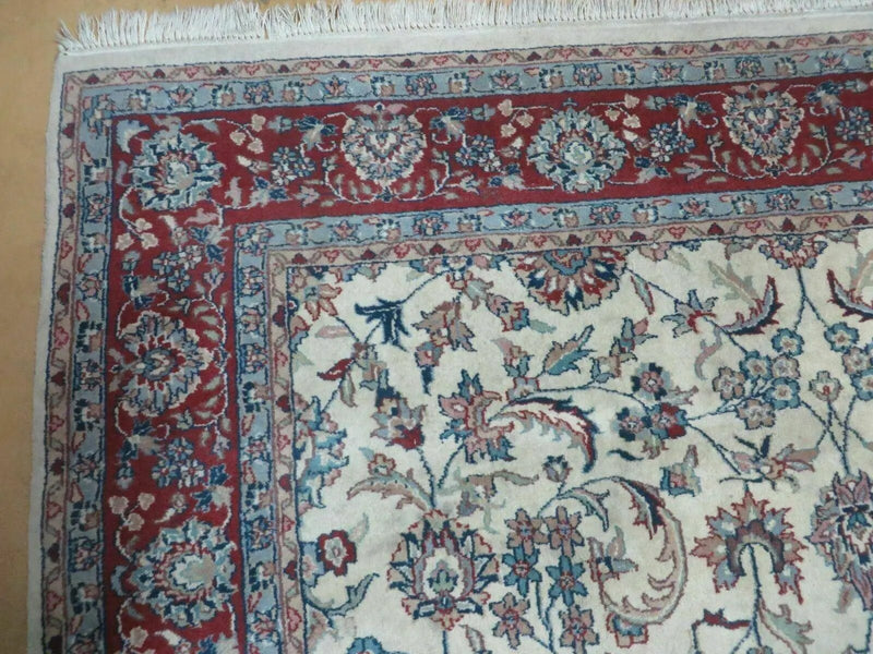 6' X 9' Vintage Handmade Fine Chinese Floral Oriental Wool Rug Carpet Beige by Jewel Rugs