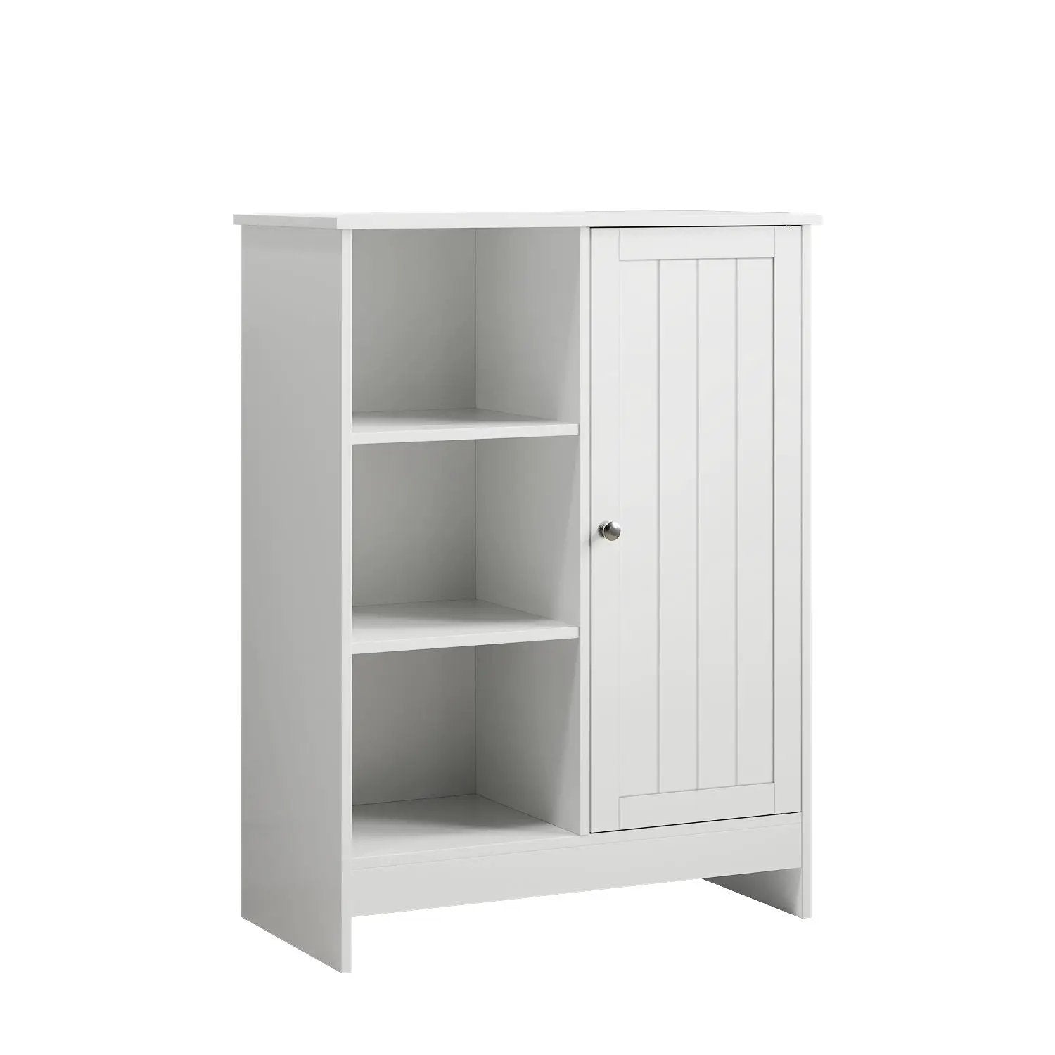 Classic Freestanding Bathroom And Kitchen Storage Cabinet With Adjustable Shelves - White by Unique Piece Furniture