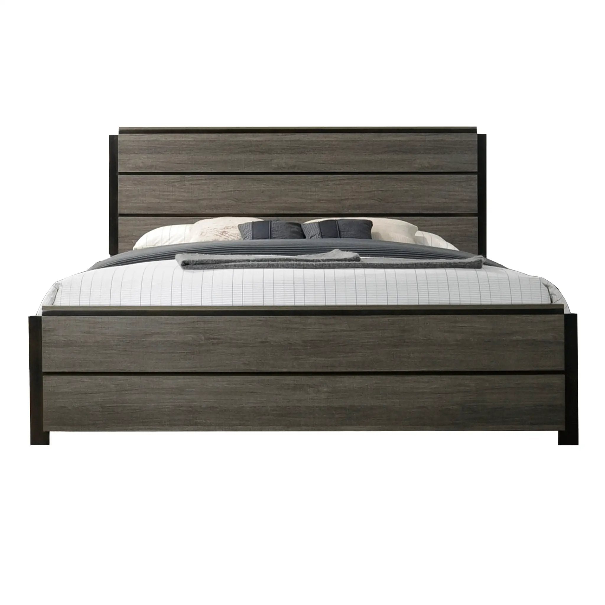 Ioana Contemporary Wood Panel Bed by HouseOfZazla