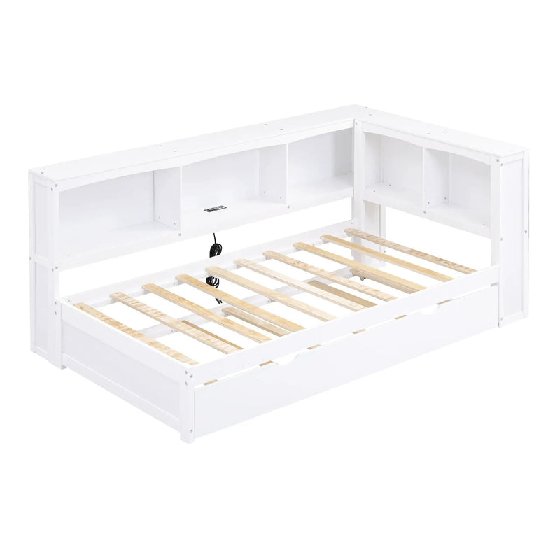 Daybed With Trundle, Storage Cabinets, USB Ports by HouseOfZazla