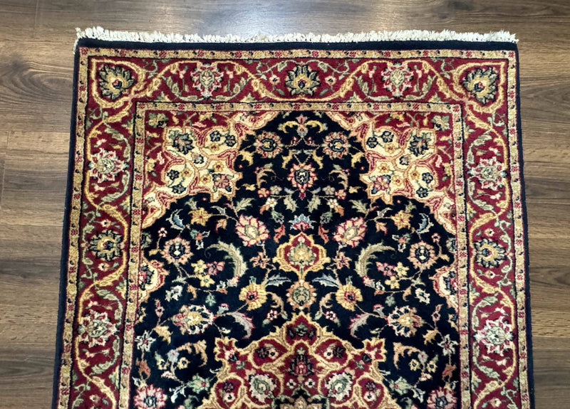 Pak Persian Sarouk Rug 3x5, Navy Blue and Red by Jewel Rugs