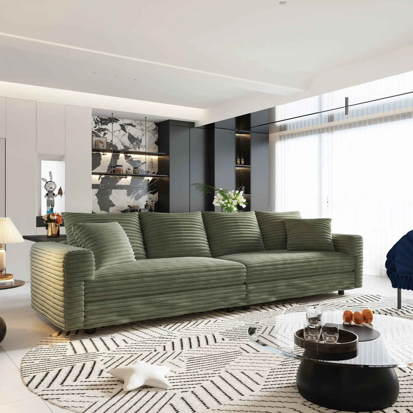 Modern Comfy Upholstered Sofa Cloud Couch & Deep Seat Couches by HouseOfZazla