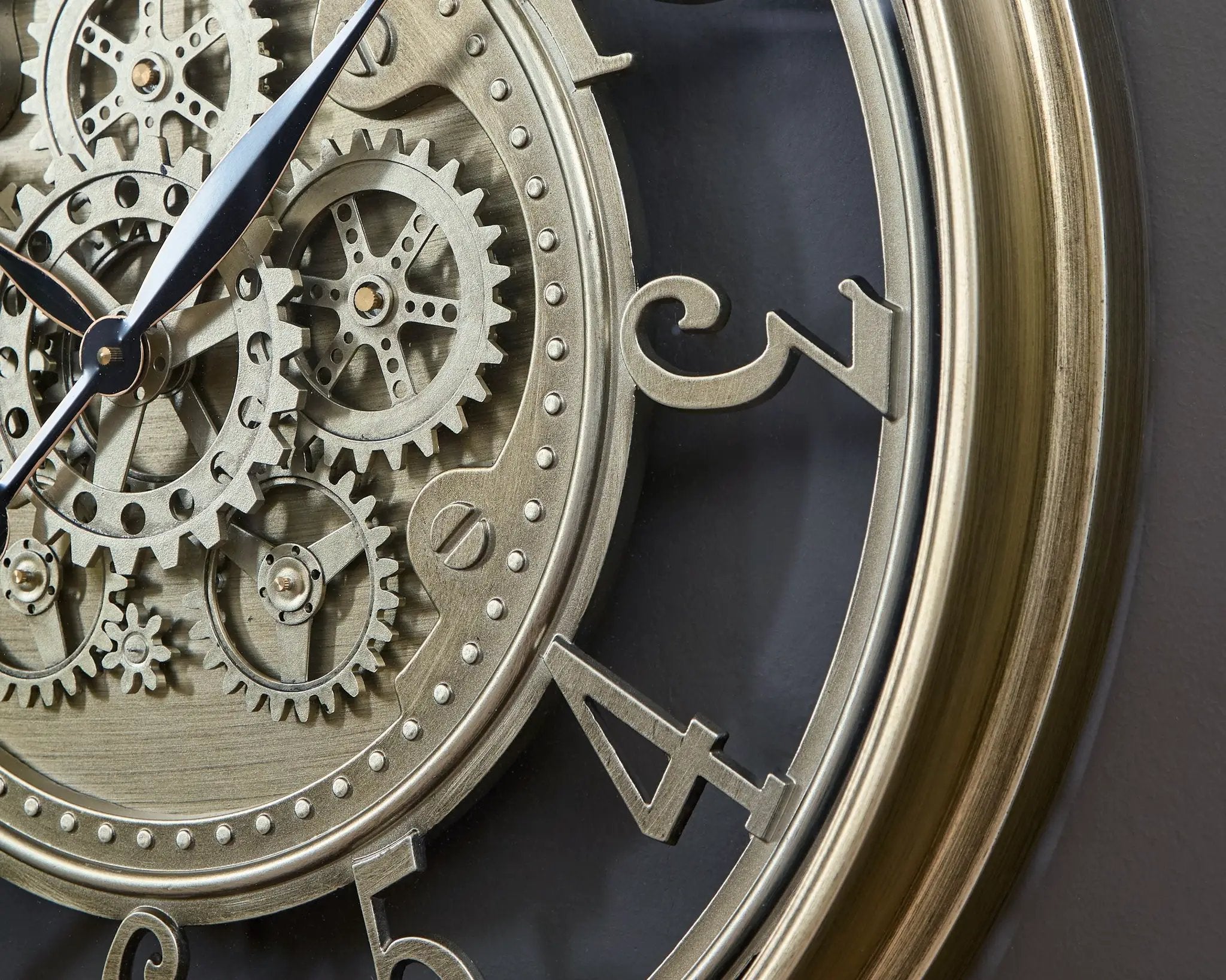Gilover - Wall Clock - Champagne Finish by Unique Piece Furniture