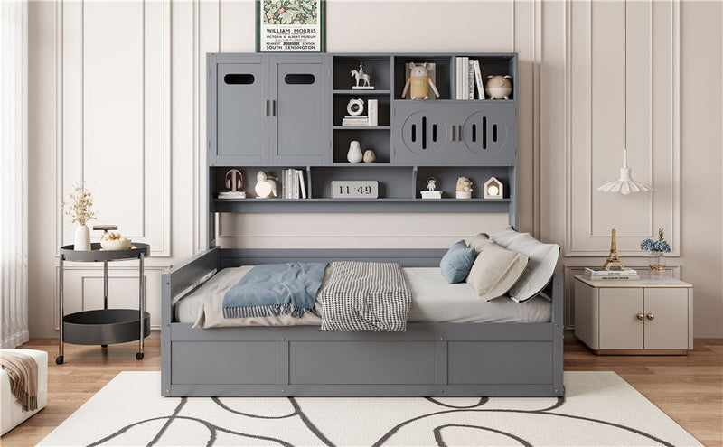 Daybed With All-In-One Cabinet And Shelf by HouseOfZazla