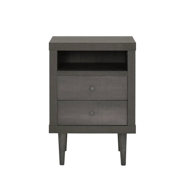 Nystrom Mid Century Modern 2 Drawer Nightstand