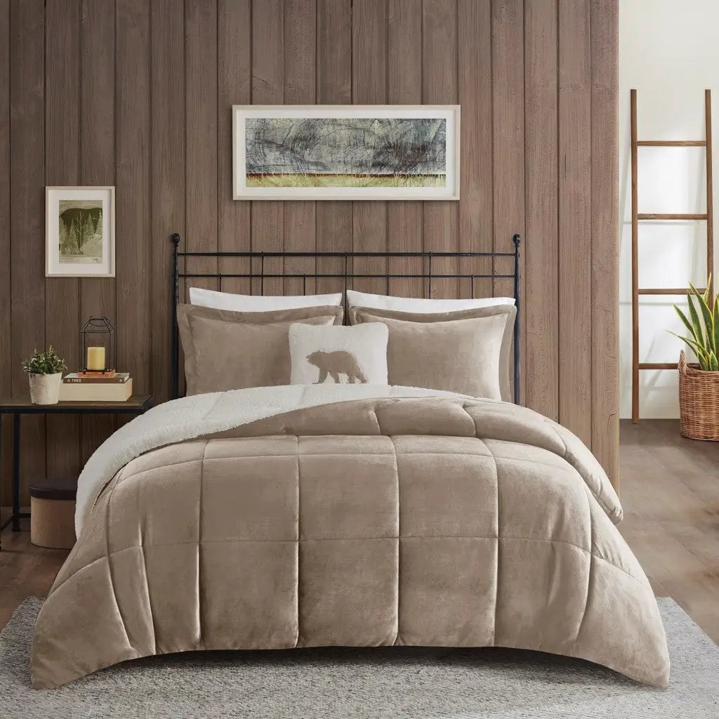 King Plush to Sherpa Down Alternative Comforter Set by HouseOfZazla