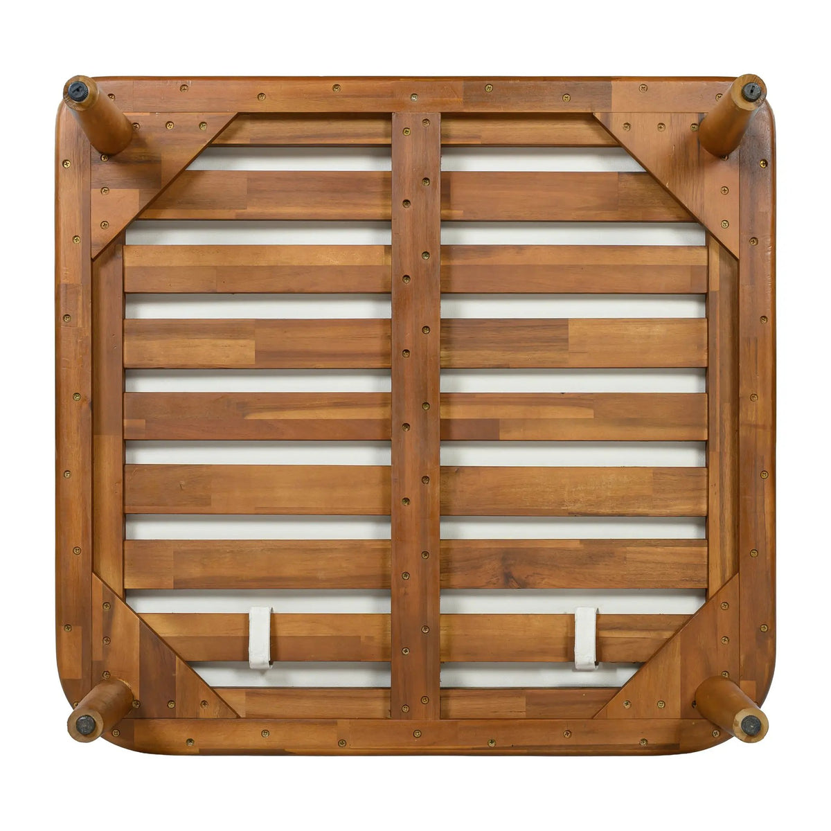 Acacia Wood Outdoor Patio Chair with Vertical Slatted Arms by HouseOfZazla