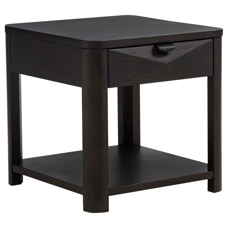 Marcelo Wood End Table with Drawer and Shelf Coffee by Unique Piece Furniture
